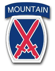 MAGNET US Army 10th Infantry Division Patch Decal Magnetic Sticker 3.8 inch