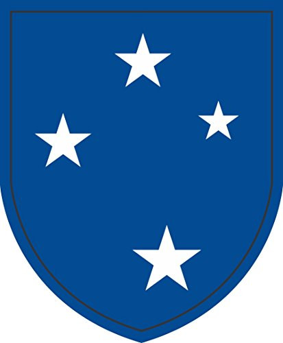 Military Vet Shop US Army 23rd Infantry Division Patch Vinyl Transfer Window Bumper Sticker Decal 3.8 inch