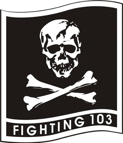 Magnet US Navy VF-103  Jolly Rogers  Patch Military Veteran Served Vinyl Magnet Car Fridge Locker Metal Decal 3.8 inch