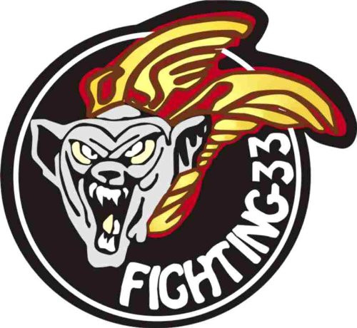 US Navy VF-33  Fighting 33  Patch Military Veteran Served Window Bumper Sticker Vinyl Decal 3.8 inch