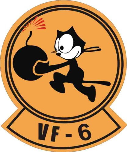 US Navy VF-6 Patch Military Veteran Served Window Bumper Sticker Vinyl Decal 3.8 inch