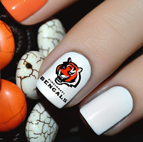 Cincinnati Football Waterslide Nail Art Decals - Salon Quality