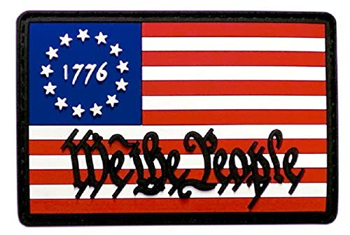 We the People Betsy Ross 1776 Flag US Constitution Patch  PVC Rubber-MBP11
