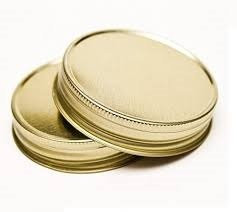 Nakpunar 12 pcs Gold Mason Jar Lids - Regular Mouth - Made in USA
