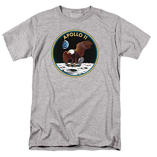 NASA Apollo 11 Mission Patch T Shirt and Stickers X-Large Athletic Heather NASA Apollo 11 Mission Patch T Shirt and Stickers X-Large Athletic Heather