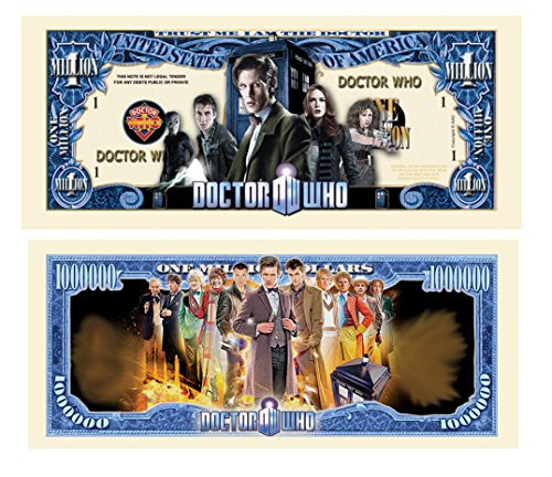 American Art Classics Limited Edition Doctor Who Collectible Million Dollar Bill in Currency Holder