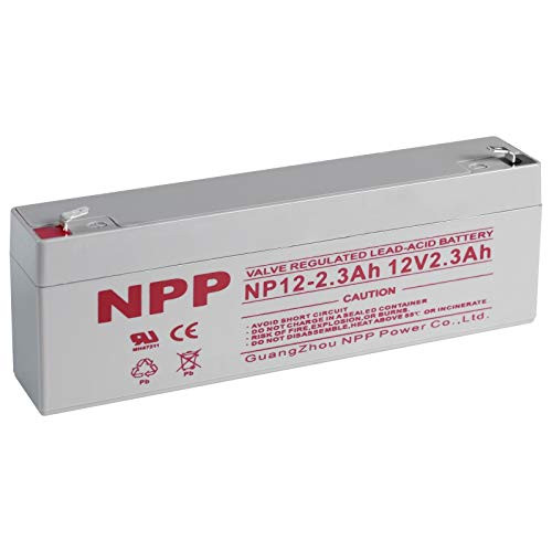 NPP NP12-2.3Ah 12V 2.3 Ah Rechargeable Lead Acid Battery F1 Terminals