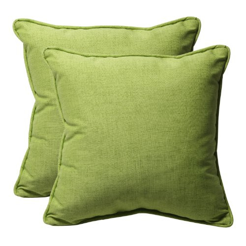 Pillow Perfect Decorative Textured Solid Square Toss Pillows 18-1/2"L x 18-1/2"W x 5" D Green