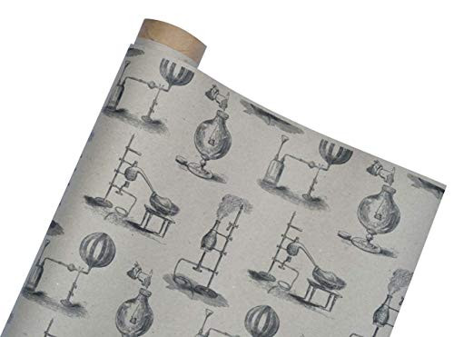 Chemistry inch Vintage Science Experiments inch  Roll of Kraft Paper Gift Wrap by Nerdy Words  24 inch  x 72 inch