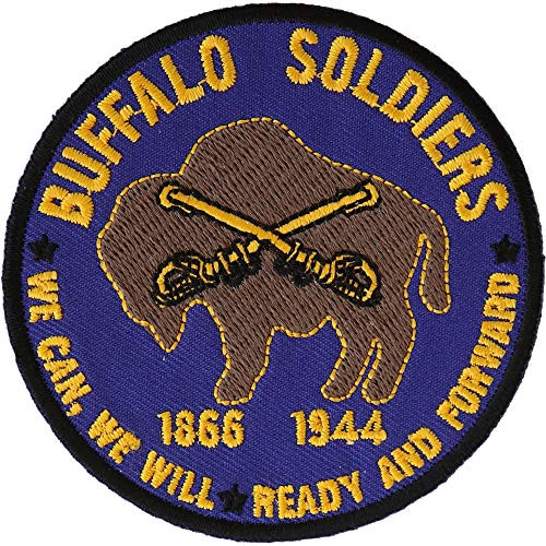 Buffalo Soldiers Patch We Can We Will Read and Forward - by Ivamis Trading - 3x3 inch - Embroidered Iron on Patch