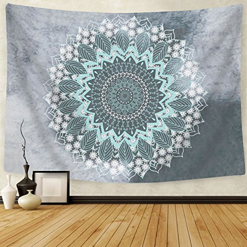 BLEUM CADE Tapestry Mandala Hippie Bohemian Tapestries Wall Hanging Flower Psychedelic Tapestry Wall Hanging Indian Dorm Decor Living Room Bedroom BLEUM CADE Tapestry Mandala Hippie Bohemian Tapestries Wall Hanging Flower Psychedelic Tapestry Wall Hanging Indian Dorm Decor Living Room Bedroom