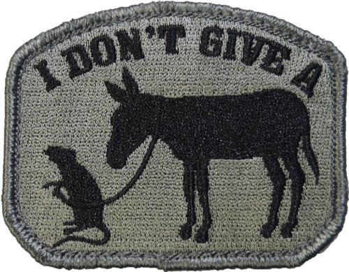 MilSpec Monkey I Don t Give a Rat s Ass Morale Patch  ACU Dark  Foliage Green