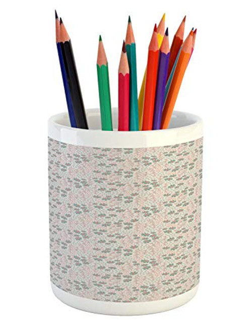 Ambesonne Floral Pencil Pen Holder Spring Time Flowers and Plantation Blooming Garden Artwork Drawn by Hand Ceramic Pencil Holder for Desk Office Accessory 3.6 inch X 3.2 inch Pale Grey Pale Teal Ambesonne Floral Pencil Pen Holder Spring Time Flowers and Plantation Blooming Garden Artwork Drawn by Hand Ceramic Pencil Holder for Desk Office Accessory 3.6 inch X 3.2 inch Pale Grey Pale Teal