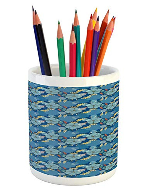 Ambesonne Floral Pencil Pen Holder Doodle Flowers Bohemian Spring Bloom Spring Season Ceramic Pencil Holder for Desk Office Accessory 3.6 inch X 3.2 inch Blue Pale Blue Burnt Sienna and Pale Yellow Ambesonne Floral Pencil Pen Holder Doodle Flowers Bohemian Spring Bloom Spring Season Ceramic Pencil Holder for Desk Office Accessory 3.6 inch X 3.2 inch Blue Pale Blue Burnt Sienna and Pale Yellow