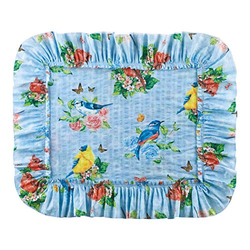 Beautiful Birds Sanctuary Plisse Pillow Shams - Set of 2 - Fits Standard Size Pillows  26 inch  x 20 inch  - Machine Washable - Polyester  Cotton Bedroom Home Decor