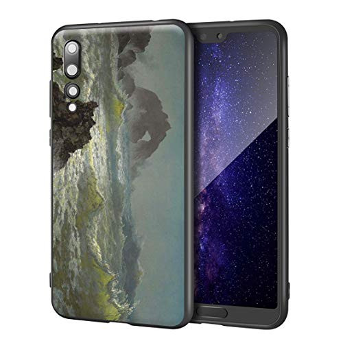 Albert Bierstadt for Huawei P20 Pro Case Art Cellphone Case Giclee UV Reproduction Print on Mobile Phone Cover Seal Rock California