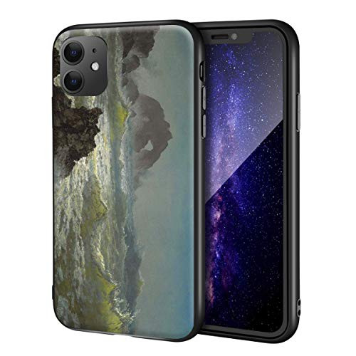 Albert Bierstadt for iPhone 11 Case Art Cellphone Case Giclee UV Reproduction Print on Mobile Phone Cover Seal Rock California