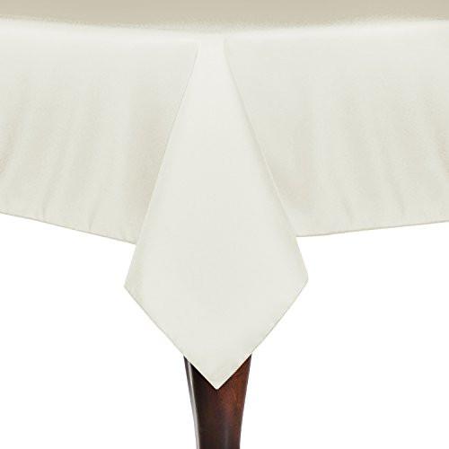 Ultimate Textile 48 x 72-Inch Rectangular Polyester Linen Tablecloth Ivory Cream