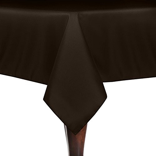 Ultimate Textile 48 x 72-Inch Rectangular Polyester Linen Tablecloth Chocolate Brown