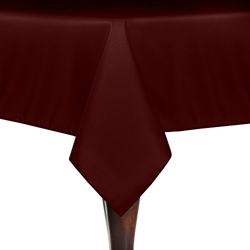 Ultimate Textile 54 x 54-Inch Square Polyester Linen Tablecloth Terracotta
