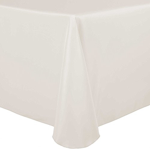 Ultimate Textile 60 x 102-Inch Oval Polyester Linen Tablecloth Oyster