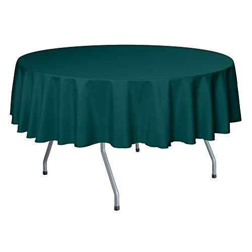 Ultimate Textile 72-Inch Round Polyester Linen Tablecloth Teal