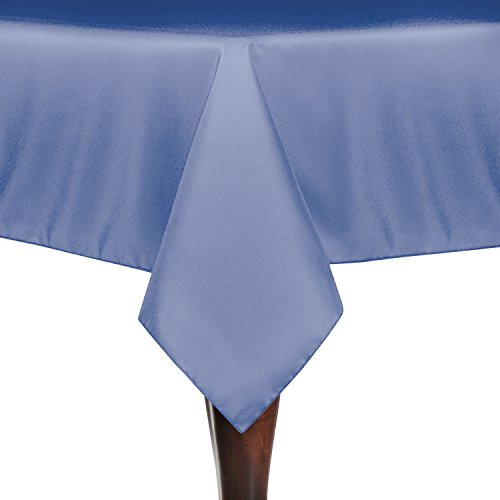 Ultimate Textile 72 x 72-Inch Square Polyester Linen Tablecloth Periwinkle Blue