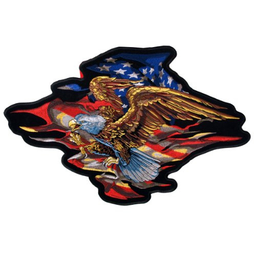 Hot Leathers American Eagle Patch  6 inch  Width x 4 inch  Height