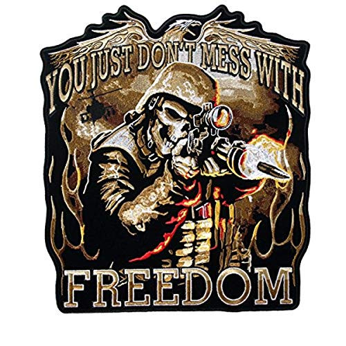 Hot Leathers Skull Soldier Patch  Multicolor  5 inch  Width x 6 inch  Height