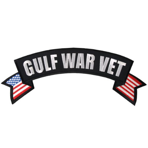 Hot Leathers Gulf War Vet Banner Patch  11 inch  Width x 3 inch  Height