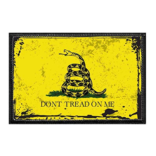 Don t Tread On Me - Antique Morale Patch   Hook and Loop Attach for Hats  Jeans  Vest  Coat   2x3 in   by Pull Patch