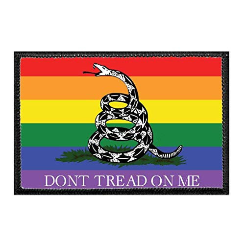Don t Tread On Me - Pride Flag Morale Patch   Hook and Loop Attach for Hats  Jeans  Vest  Coat   2x3 in   by Pull Patch