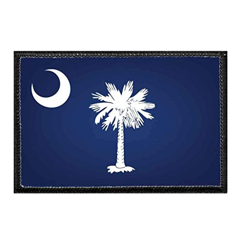 South Carolina State Flag - Color Morale Patch Hook and Loop Attach for Hats Jeans Vest Coat 2x3 in by Pull Patch South Carolina State Flag - Color Morale Patch Hook and Loop Attach for Hats Jeans Vest Coat 2x3 in by Pull Patch