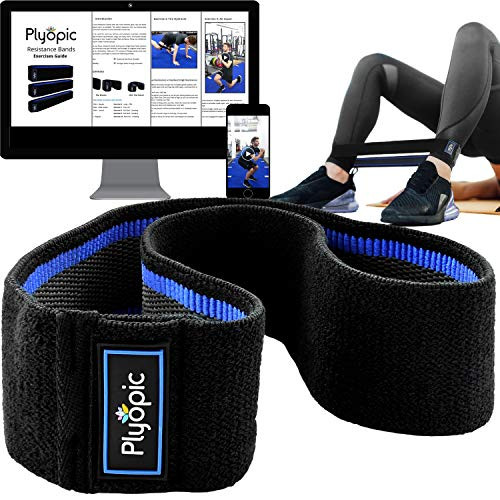 Plyopic Pro Resistance Bands for Legs and Butt  Sets for Men and Women  Fabric Stretch Exercise Loops  Thick Wide Non-Slip Gym Bootie Band for Squat Glute Booty Thigh and Hip Workout Training