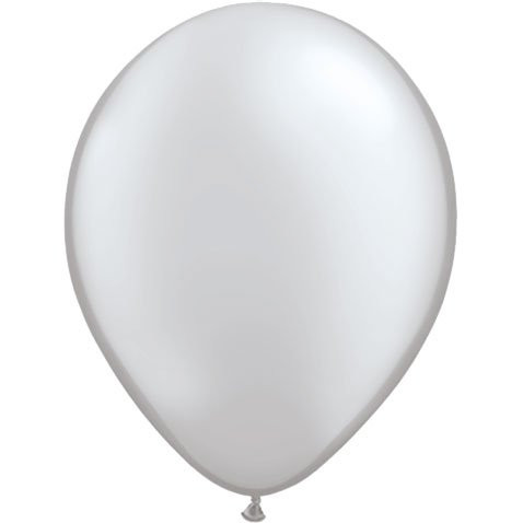 Qualatex 5 inch  Metallic Silver Latex Balloons  100ct
