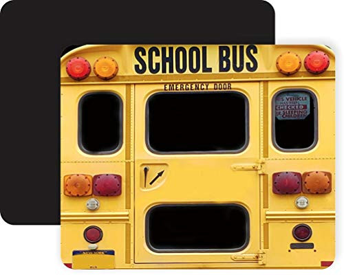 Yellow School Bus Rear Schoolbus Non-Slip Mouse Pad Gaming Mouse Pad Mousepad Mousemat Gaming Mouse Pad Mousepad Mousemat