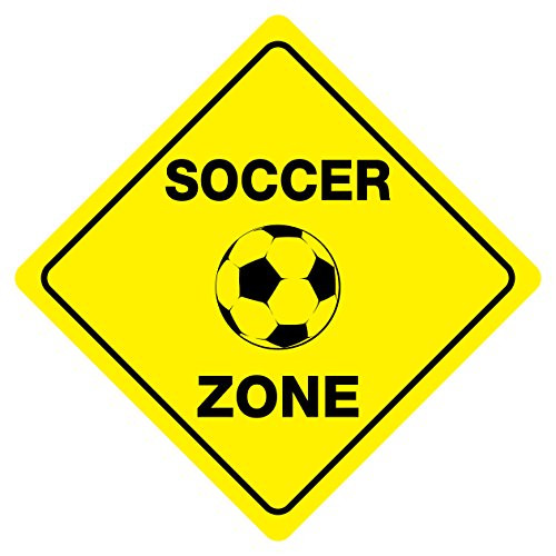 Soccer Zone Funny Novelty Xing Sign