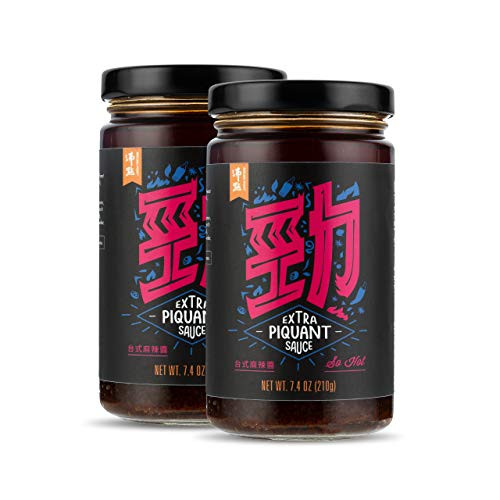 BOILING POINT Extra Piquant Sauce  Spicy  Asian Cooking Sauce  Perfect for Making Mapo Tofu  Pork Belly  Ribs  and Vegetables  7.4 oz.  Pack of 2
