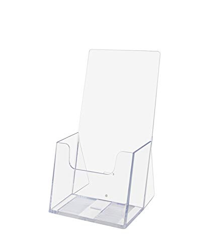 Marketing Holders 4W Capacity Tri Fold Pamphlet Maps Menu Organizer Handout Booklet Leaflet Brochure Holder Holds up to 6W Acrylic Stand Counter Top Literature Display
