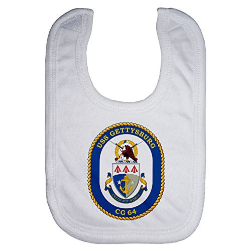 ExpressItBest Microfiber Baby Bib - US Navy USS Gettysburg  CG 64   Cruiser Emblem  Crest