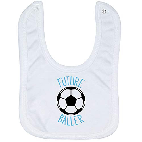 Soccer Baby  and  Infant Bib   Future Baller   Soft Microfiber Bib   Carolina