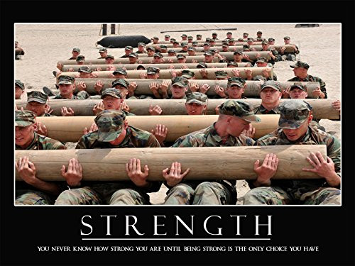 Strength Poster Navy Seals Poster Inspirational Poster 18x24