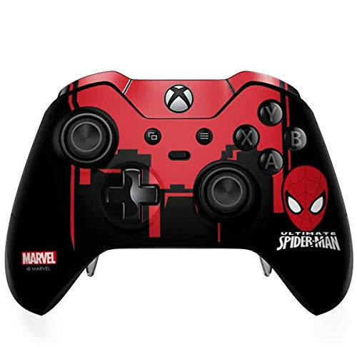 Skinit Decal Gaming Skin Compatible with Xbox One Elite Controller - Officially Licensed Marvel Disney Ultimate Spider-Man Face Design
