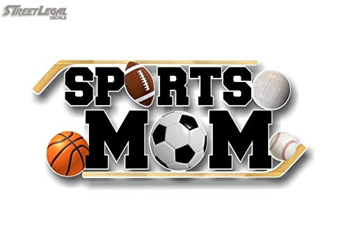 Street Legal Decals Sports MOM 9 inch  Decal Soccer Football Hockey Volleyball Basketball Vinyl Sticker Street Legal Decals Sports MOM 9 inch  Decal Soccer Football Hockey Volleyball Basketball Vinyl Sticker
