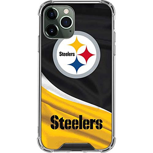 Skinit Clear Phone Case Compatible with iPhone 12 Pro - Officially Licensed NFL Pittsburgh Steelers Design