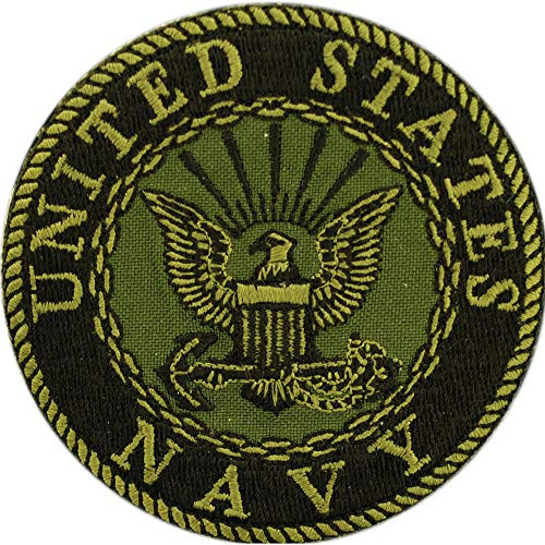 United States Navy USN Logo Seal Embroidered Patch with Iron-On Adhesive Subdued Woodland Green United States Navy USN Logo Seal Embroidered Patch with Iron-On Adhesive Subdued Woodland Green