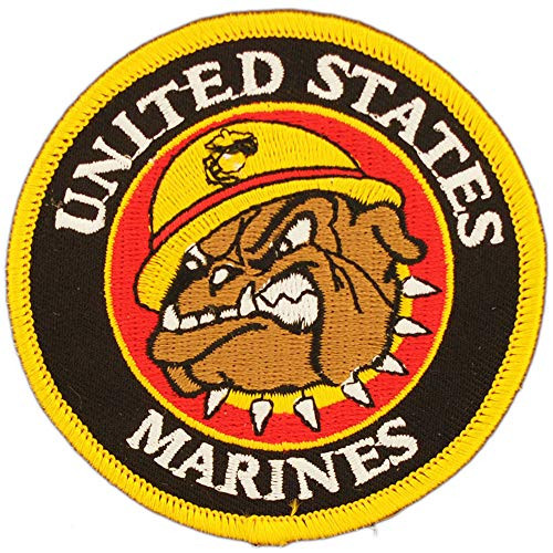 United States Marine Corps USMC Bulldog Patch  with Iron-On Adhesive