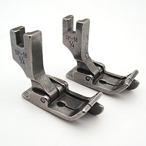 Industrial Sewing Machine Hinged Presser Foot with Right Guide SP-18 2 PCS 1 4 inch Industrial Sewing Machine Hinged Presser Foot with Right Guide SP-18 2 PCS 1 4 inch