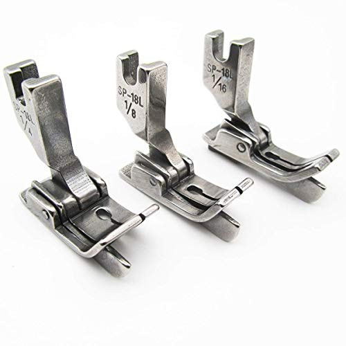 CKPSMS Brand -3Sizes 3PCS  Industrial Sewing Machine Hinged Presser Foot  SP-18L 1 16 Plus1 8 Plus1 4 with Left Guide  SP-18L 1 16 Plus1 8 Plus1 4 with Left Guide