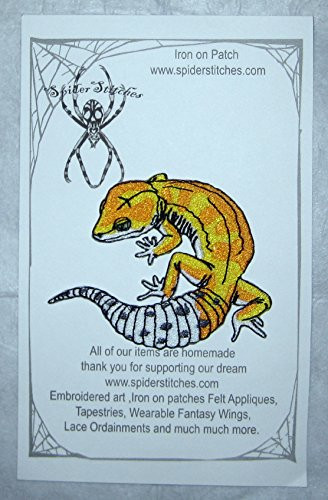 Epic Leopard Gecko Lizard Iron on Patch